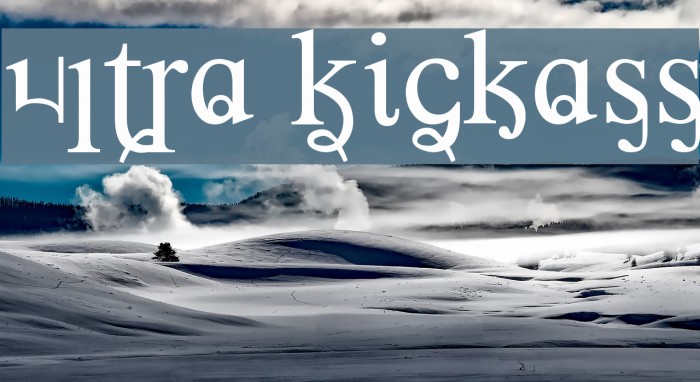 Ultra Kickass Font examples