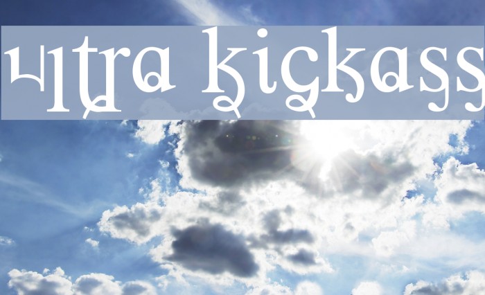 Ultra Kickass Font examples