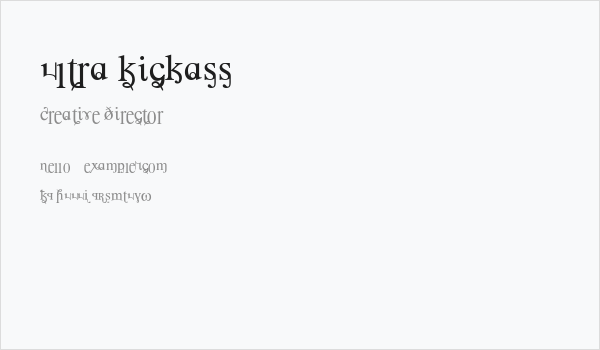 Ultra Kickass Business Card