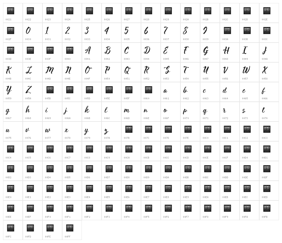 Ultra Smooth Character Map