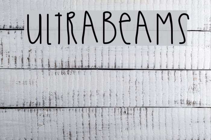 UltraBeams Font examples