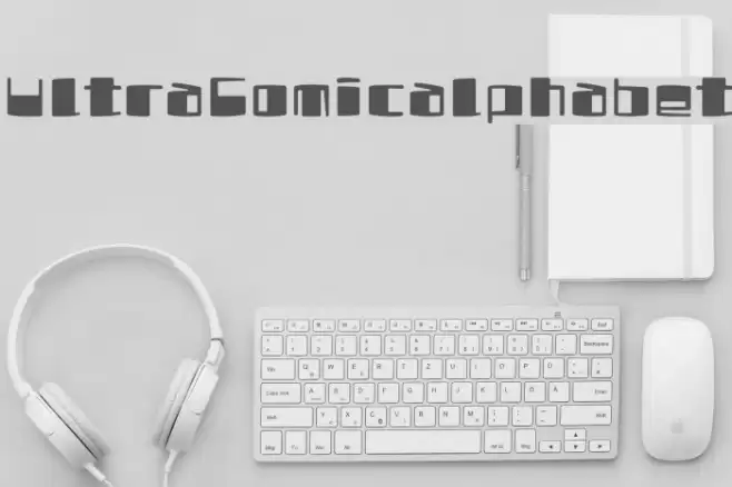 UltraComicalphabet Schriftart examples