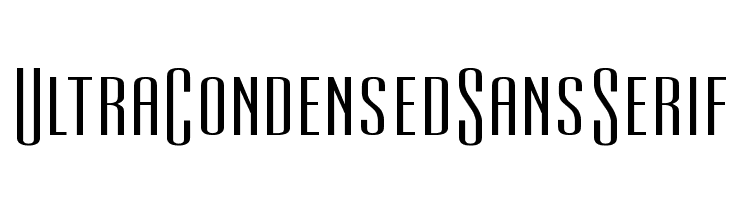 UltraCondensedSansSerif Font