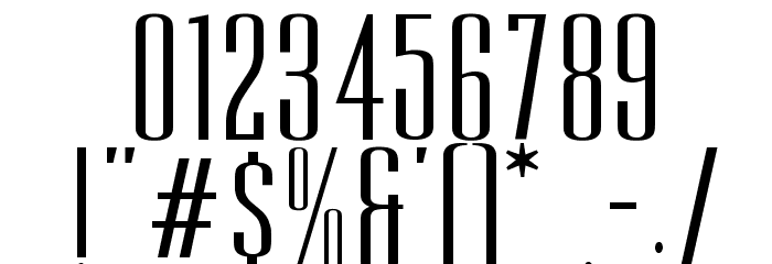 UltraCondensedSansSerif Font OTHER CHARS
