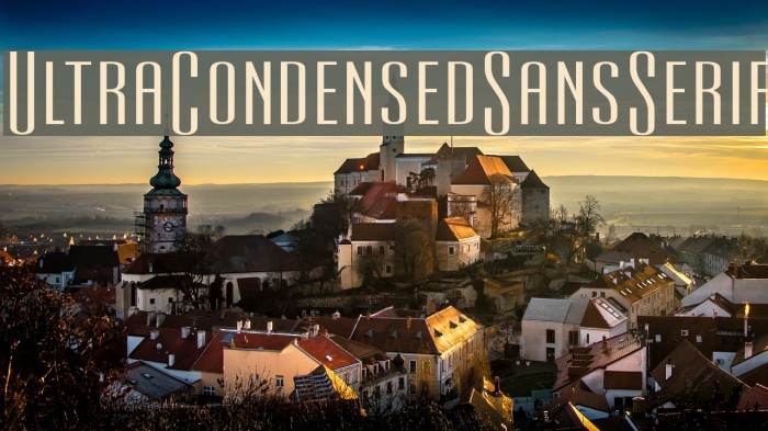 UltraCondensedSansSerif Font examples