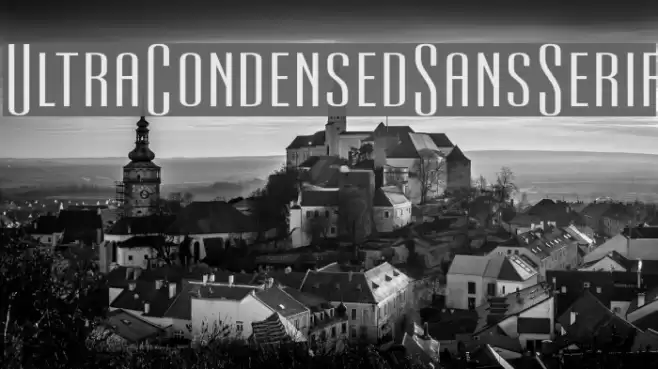UltraCondensedSansSerif Polices examples