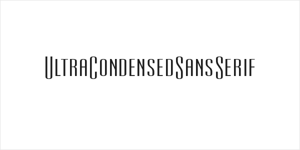UltraCondensedSansSerif Logo