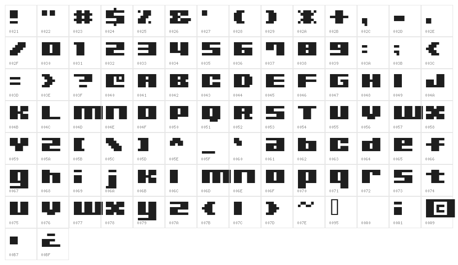 UltraSevenAl Character Map