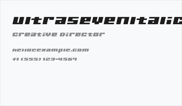 UltraSevenItalicBAl Business Card