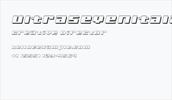 UltraSevenItalicWAl Business Card