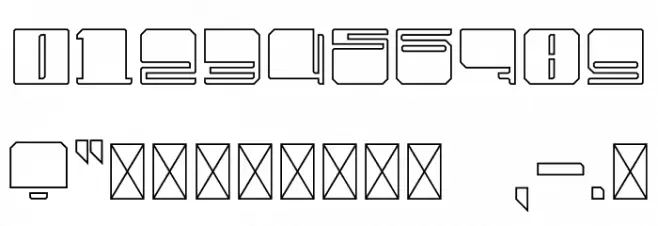 UltraSquared Outlines फ़ॉन्ट अन्य घर का काम