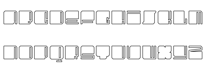 UltraSquared Outlines Font UPPERCASE