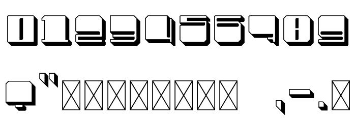 UltraSquared Shadow Font OTHER CHARS