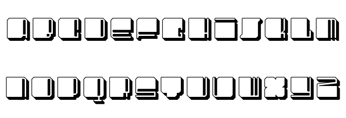 UltraSquared Shadow Font UPPERCASE