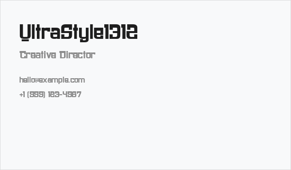 UltraStyle1312 Business Card