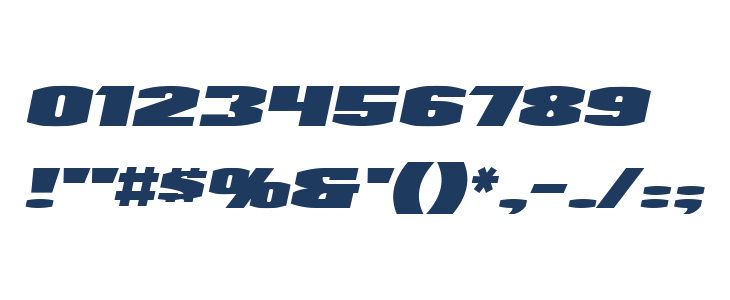 UltraViolent BB Italic Other Characters