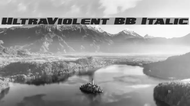 UltraViolent BB Italic Font examples