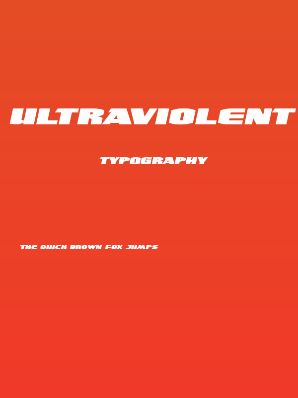 UltraViolent BB Italic Poster