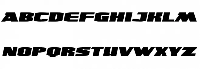UltraViolent BB Italic फ़ॉन्ट लोअरकेस