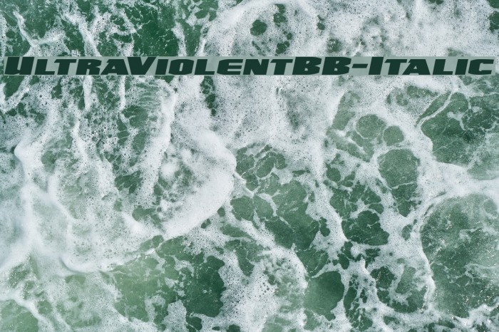 UltraViolentBB-Italic Font examples