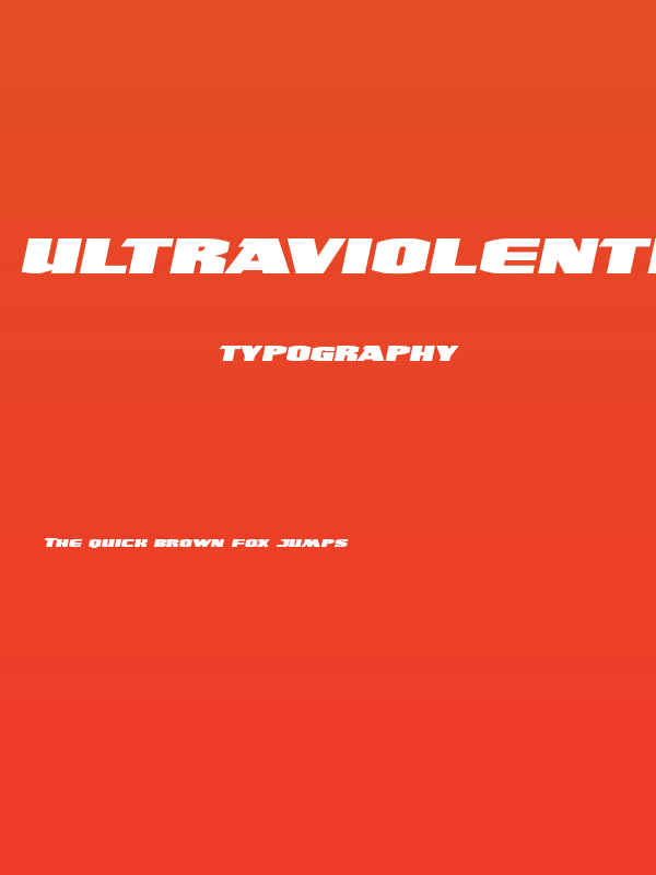 UltraViolentBB-Italic Poster