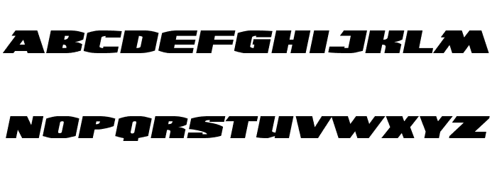 UltraViolentBB-Italic Font LOWERCASE