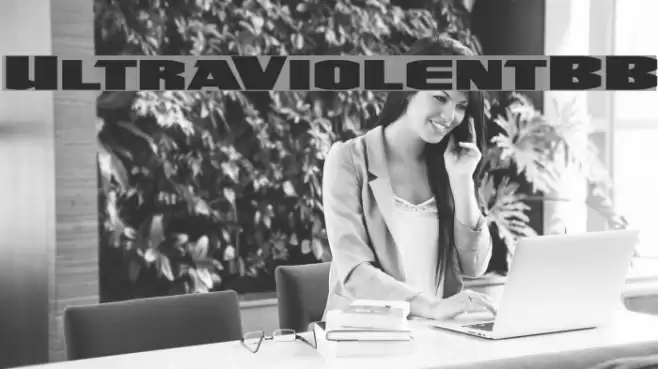 UltraViolentBB Font examples