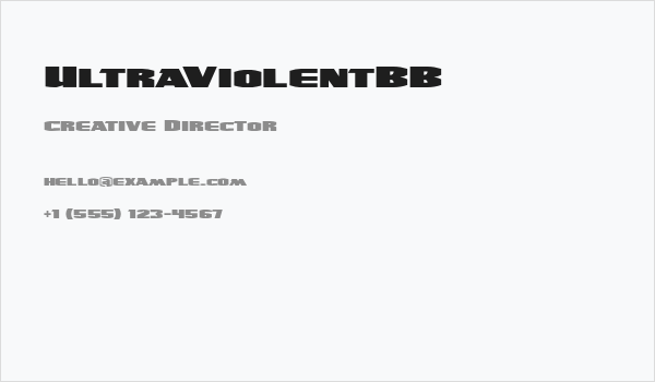UltraViolentBB Business Card