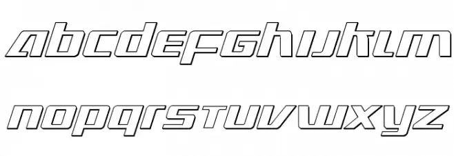 Ultramarines 3D Italic Schriftart Groß