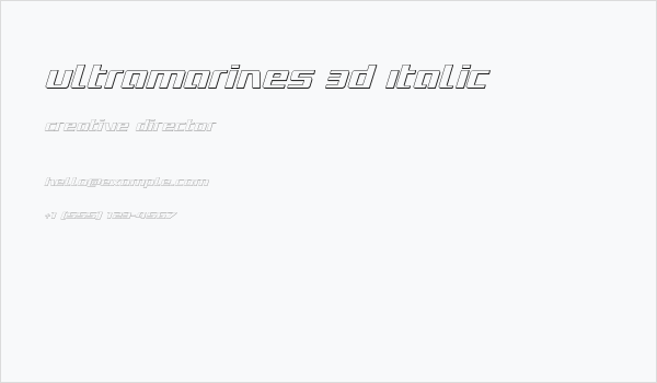 Ultramarines 3D Italic Business Card