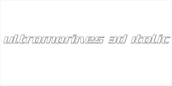 Ultramarines 3D Italic Logo