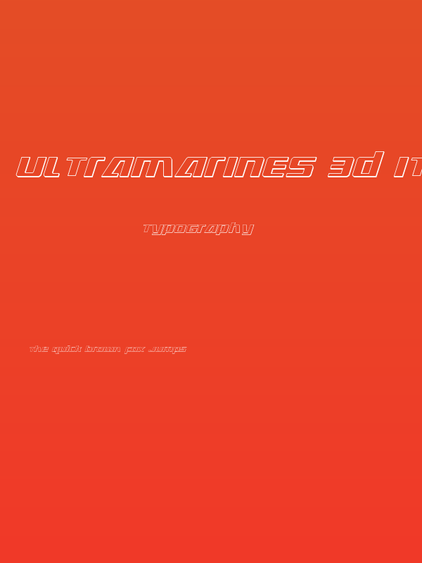 Ultramarines 3D Italic Poster