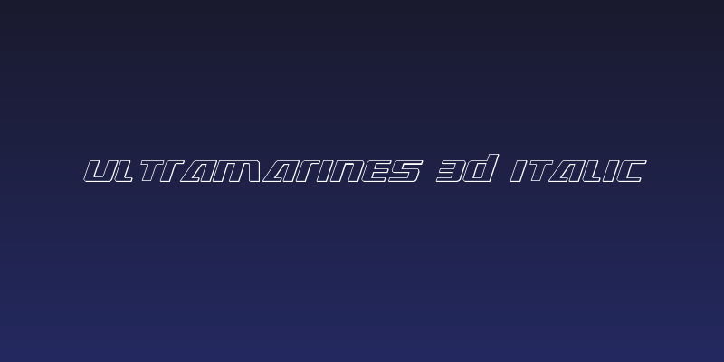 Ultramarines 3D Italic Social Header