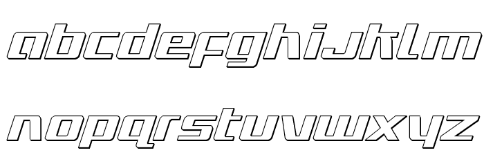 Ultramarines 3D Italic Font LOWERCASE