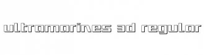 Ultramarines 3D Regular  Descarca Fonturi Gratis