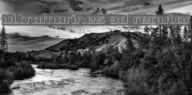 Ultramarines 3D Regular Font examples