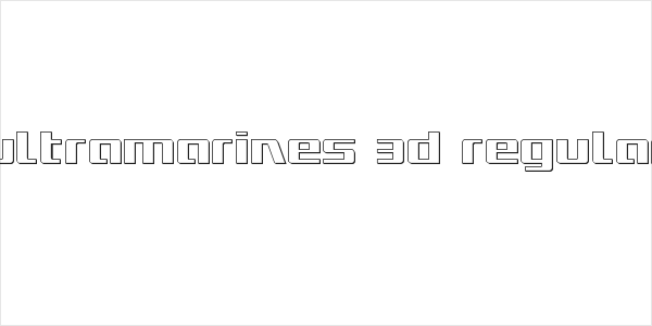 Ultramarines 3D Regular Logo
