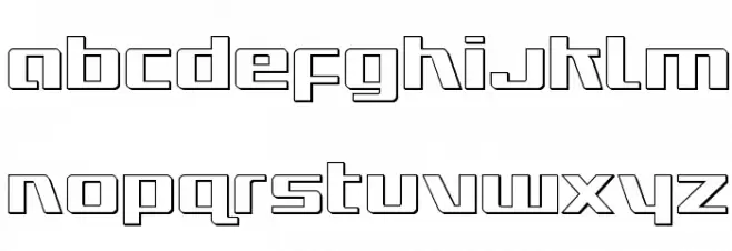 Ultramarines 3D Regular Font LOWERCASE