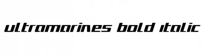 Ultramarines Bold Italic  Free Fonts Download