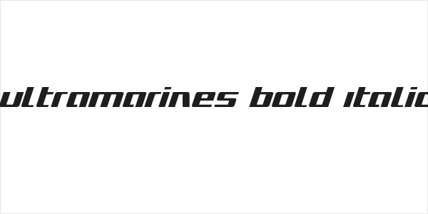 Ultramarines Bold Italic Logo