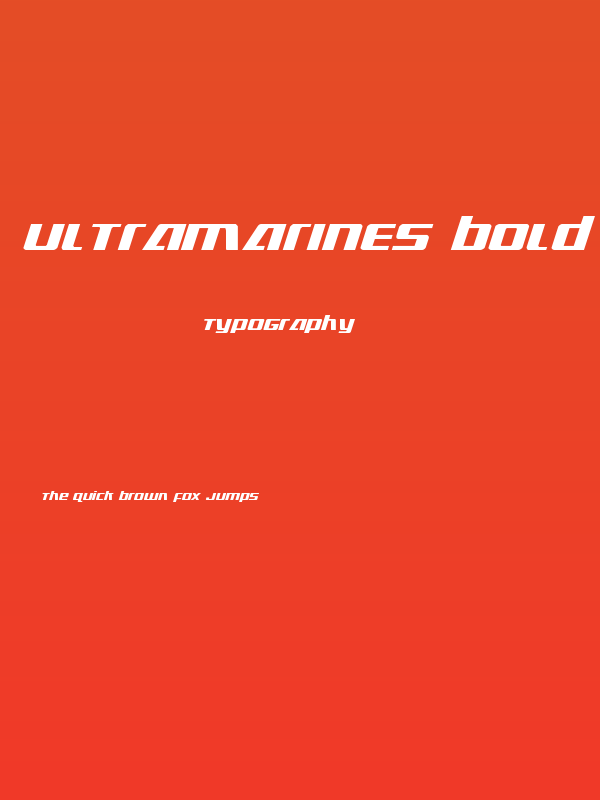 Ultramarines Bold Italic Poster