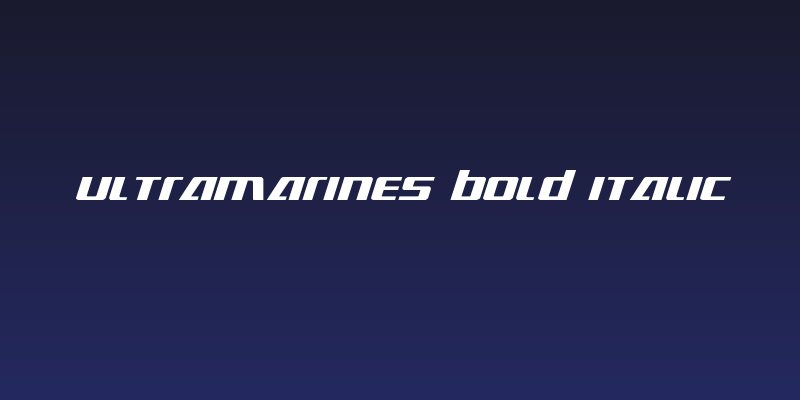 Ultramarines Bold Italic Social Header