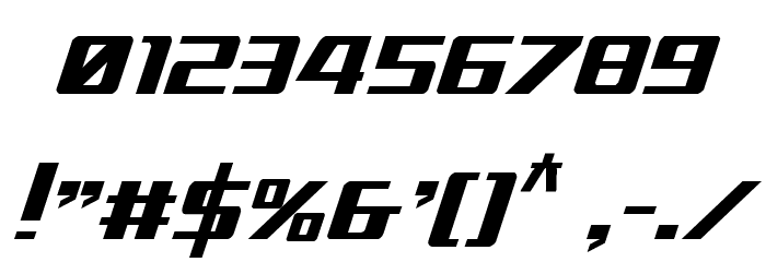 Ultramarines Condensed Italic Font OTHER CHARS