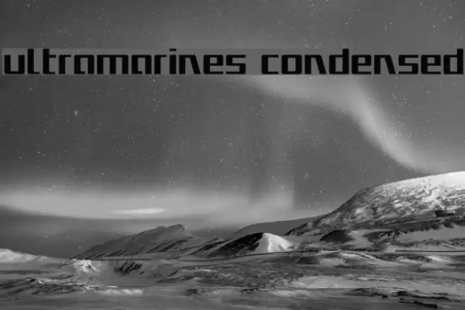 Ultramarines Condensed Font examples