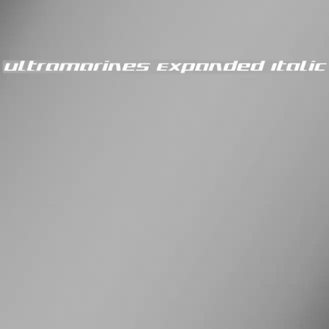 Ultramarines Expanded Italic Font examples