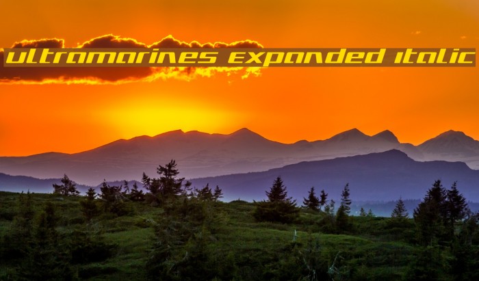Ultramarines Expanded Italic Example 3