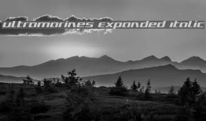 Ultramarines Expanded Italic Font examples