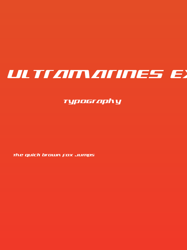 Ultramarines Expanded Italic Poster