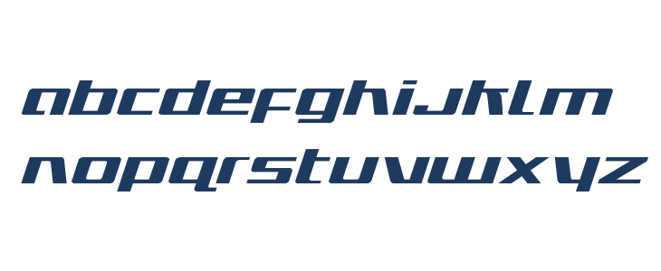 Ultramarines Expanded Italic Lowercase