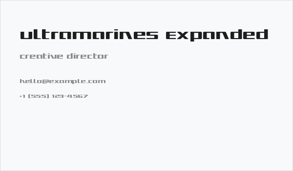 Ultramarines Expanded Business Card